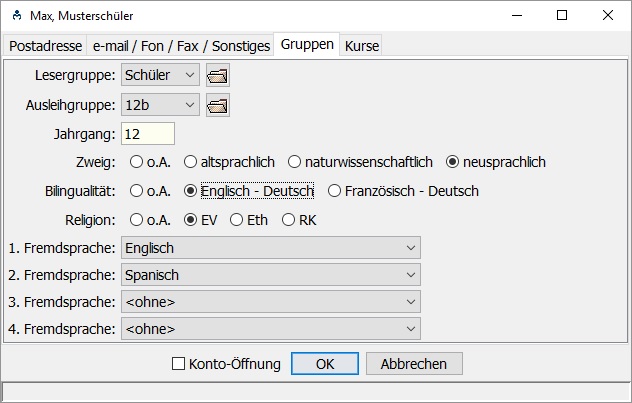 Leser mit Zuordnung Bilingualit�t u.a.