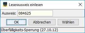 überfällige Medien verhindern die Ausleihe überfällige Medien verhindern die Ausleihe